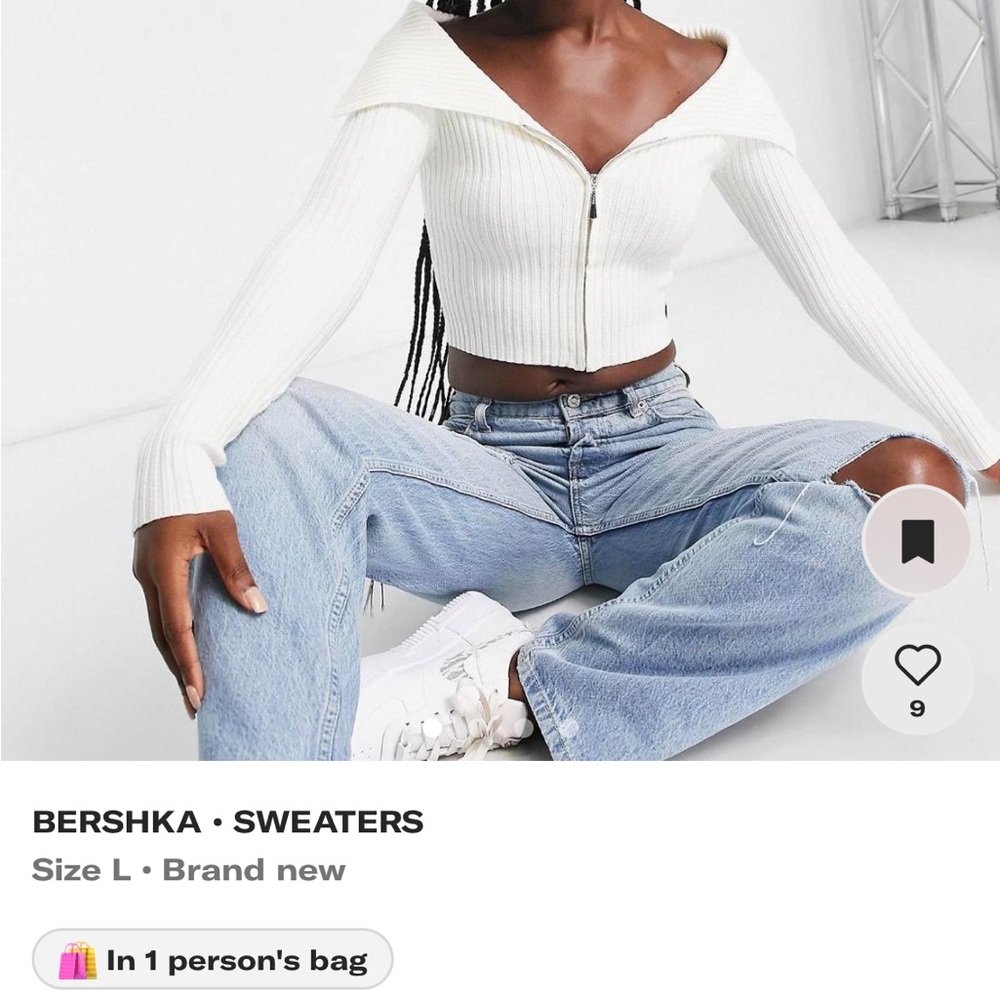 Bershka Off the shoulder zip